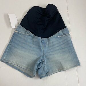 Ingrid & Isabel Maternity Mid-Length Denim Shorts